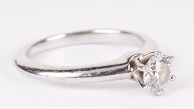 Lot 1132 - Tiffany & Co Platinum and Diamond Solitaire ring