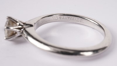 Lot 1132 - Tiffany & Co Platinum and Diamond Solitaire ring
