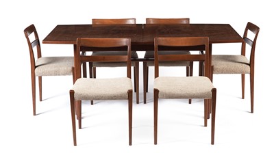 Lot 54 - A Younger Ltd: A retro teak extending dining table and chairs