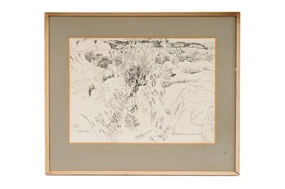 Lot 1248 - Richard Demarco - "Trégastel", Brittany scene | pen and ink