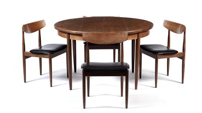 Lot 78 - Victor B Wilkins for G Plan - Fresco: A retro teak extending dining table and chairs