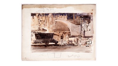 Lot 604 - Robert Jobling - Consett Steelworks| watercolour
