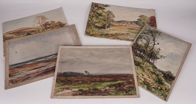 Lot 598 - Robert Jobling | landscape studies in watercolour