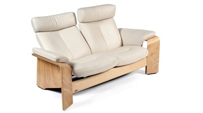 Lot 76 - Ekornes Stressless - Pegasus: A modern two seater reclining sofa