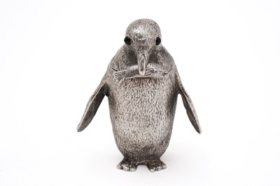 Lot 167 - An Elizabeth II penguin mustard pot