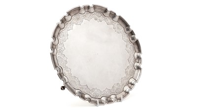 Lot 158 - A Scottish provincial silver salver