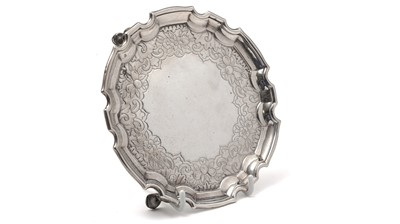 Lot 150 - A Scottish provincial silver waiter