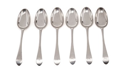 Lot 145 - A set of six Scottish provincial silver tablespoons