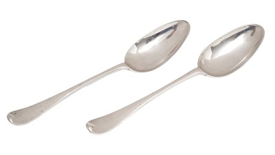 Lot 153 - A pair of Scottish provincial tablespoons
