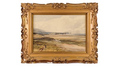 Lot 587 - John Blair - Greenan Castle from Ayr Golf Course | watercolour