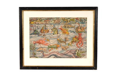 Lot 1 - Münster's Map of Sea Monsters and Fantastical Beasts / "Munsters Monsters"