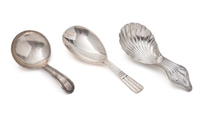 Lot 296 - Three caddy spoons