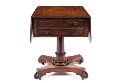 Lot 1007 - A Regency mahogany drop leaf work table