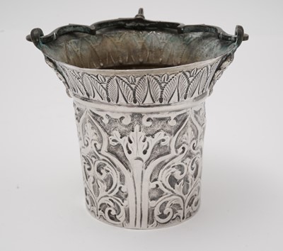Lot 1396 - An early 19th Century Italian silver holy water pail