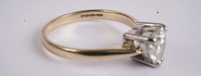 Lot 1112 - A heart-shaped single stone diamond ring