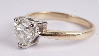 Lot 1112 - A heart-shaped single stone diamond ring