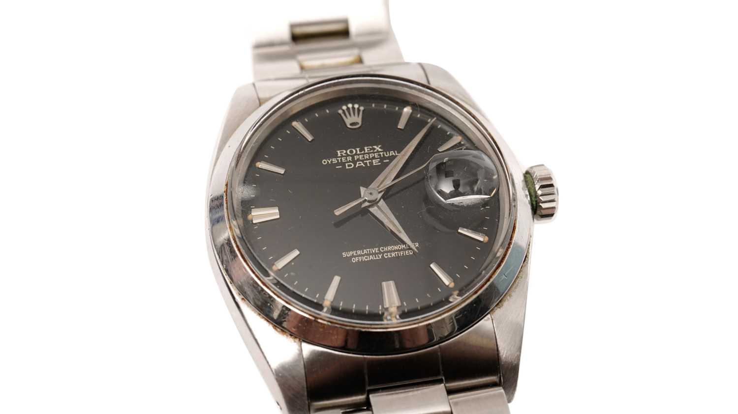 Lot 1025 - Rolex Oyster Perpetual Date: a stainless steel cased automatic wristwatch