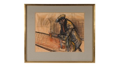 Lot 551 - Norman Stansfield Cornish - Tired Drinker | pastel