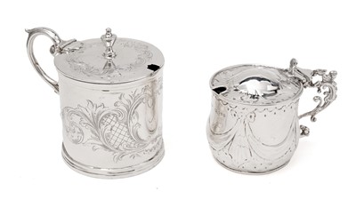 Lot 1470 - Two Edwardian mustard pots