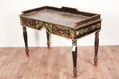 Lot 37 - A Scandinavian style writing table/wash stand