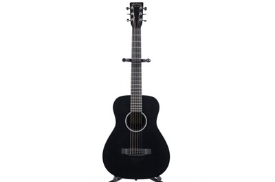 Lot 377 - Martin LX Black travel guitar