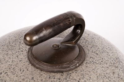 Lot 111 - A pair of green granite curling stones
