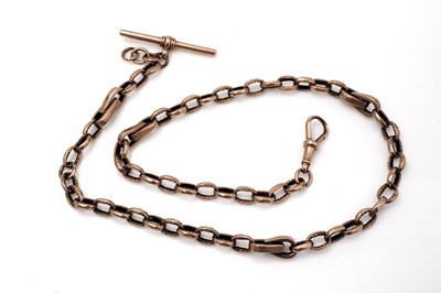 Lot 564 - A 9ct gold Albert watch chain