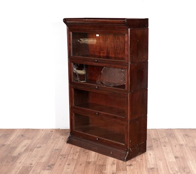 Lot 78 - A Globe Wernicke style four-tier sectional bookcase