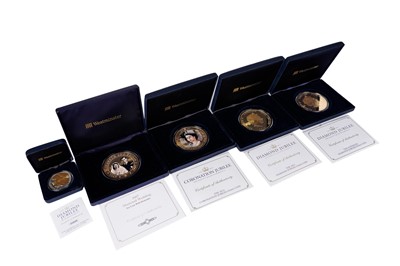 Lot 404 - A collection of silver, dollar and gold plated coins