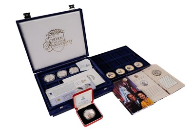 Lot 405 - The Royal Mint Westminster Queen Elizabeth II The Golden Wedding Anniversary coin collection