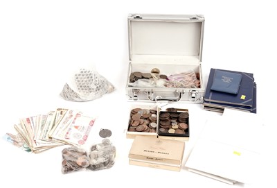 Lot 177 - A selection of coins, banknotes and coin covers