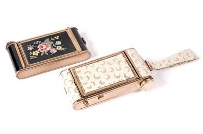 Lot 941 - Two late 1930s carryall compacts in the form of Kodak vest pocket cameras