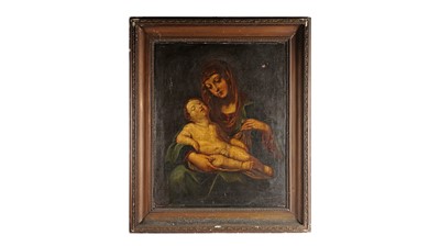 Lot 634 - 17th Century Italian School - Madonna and Child | oil