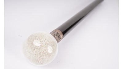 Lot 353 - An early 20th Century parasol handle with opal finial