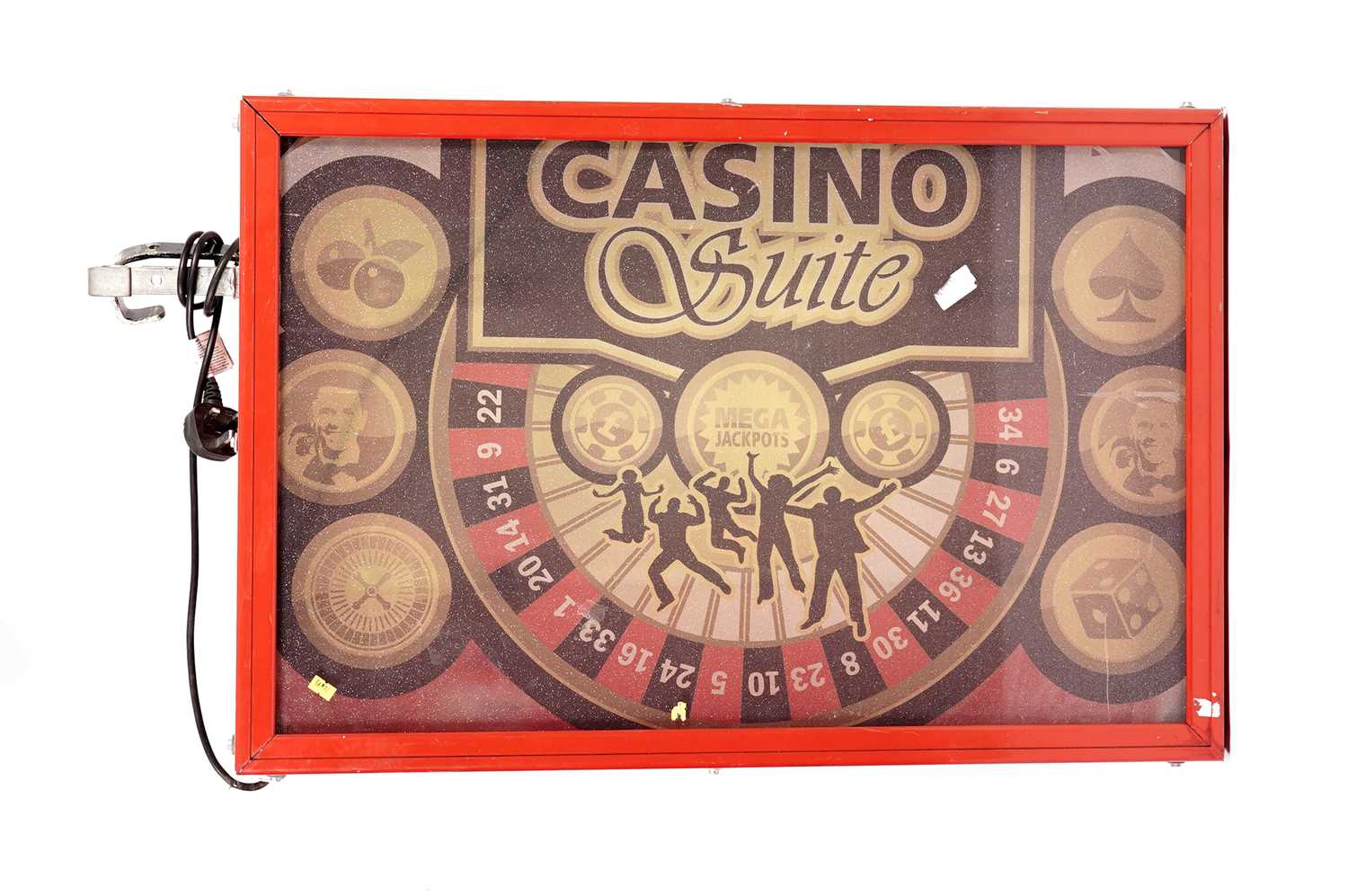 Lot 104 - A vintage red painted electric wall sign