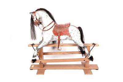 Lot 8 - A Victorian style dapple-grey rocking horse