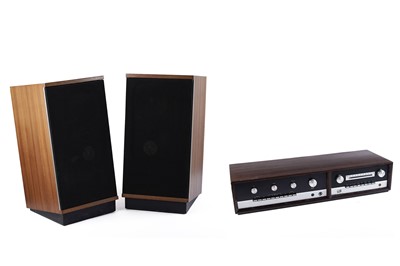 Lot 492 - A Sugden amplifier and tuner with B&W speakers