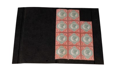 Lot 96 - Great Britain Queen Victoria 1887-92 4 1/2d. block of eleven