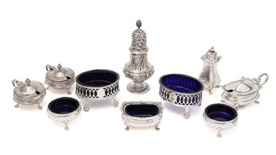 Lot 163 - Miscellaneous silver condiments