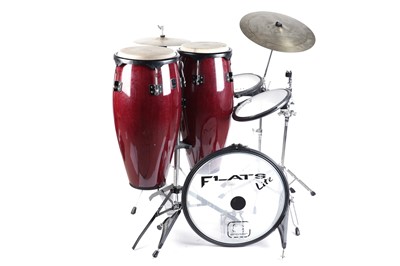 Lot 440 - A pair of congas and other percussion