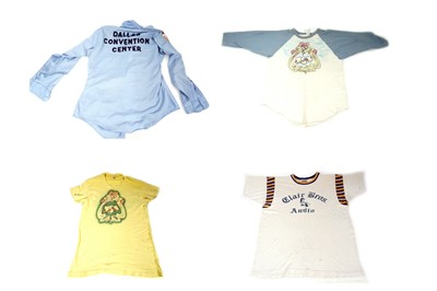 Lot 516 - 4 1970's Yes music tour t-shirts and shirt