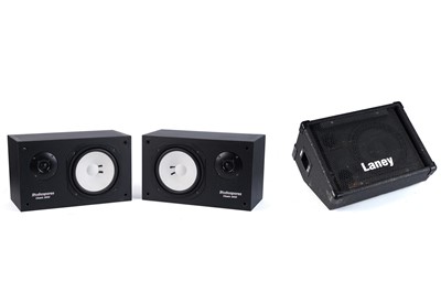 Lot 463 - A pair of studio monitors and a Laney stage monitor