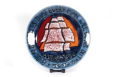 Lot 908 - A Poole Pottery Studio plaque ‘Festival of the Sea’