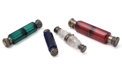 Lot 515 - A selection of glass scent bottles