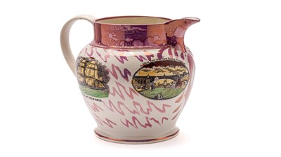 Lot 810 - Sunderland Moore's pottery jug