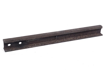 Lot 803 - A cast iron track section, inscribed  'From Allendale lead smelter branch NER'