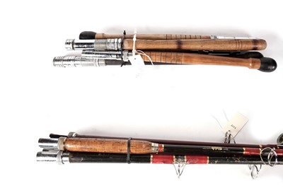 Lot 825 - Five vintage fishing rods