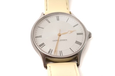 Lot 721 - Georg Jensen: a stainless steel cased quartz wristwatch