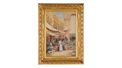 Lot 556 - Arthur Trevor Haddon - Market Place, Grenada, Spain | watercolour