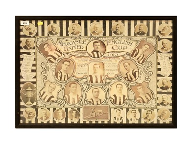 Lot 278 - A Newcastle United F.C Winners of the English Cup commemorative poster